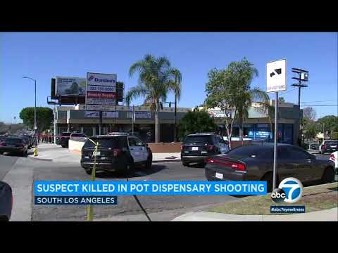 Armed suspect killed by officers at pot dispensary